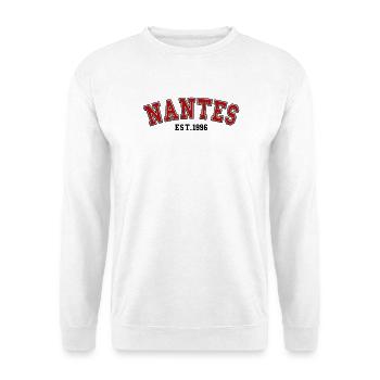 Nantes gegründet 1996 - Unisex Pullover - Weiß - Vorne - Alina (178cm) & Michal (187cm)