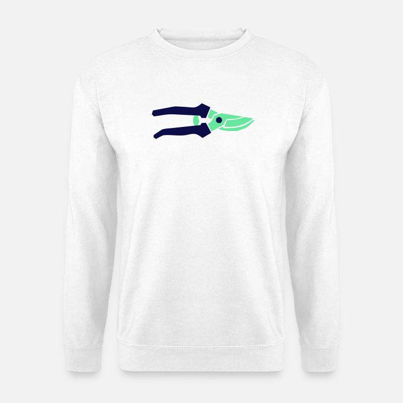 Pruning Shears Roses Tool - Unisex Sweatshirt - white