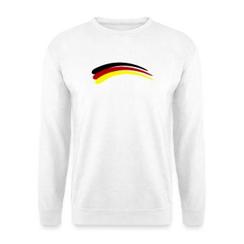 Deutschland Fahne Linie - Unisex Pullover - Weiß - Vorne