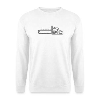 tronçonneuse - Sweat-shirt Unisexe - blanc - Devant