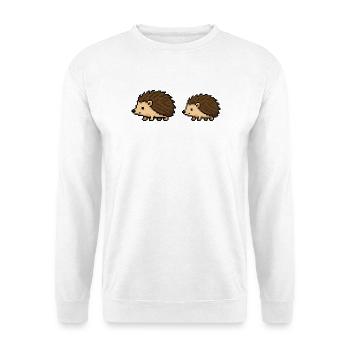 Pixeligel Duo - Unisex Pullover - Weiß - Vorne - Alina (178cm) & Michal (187cm)