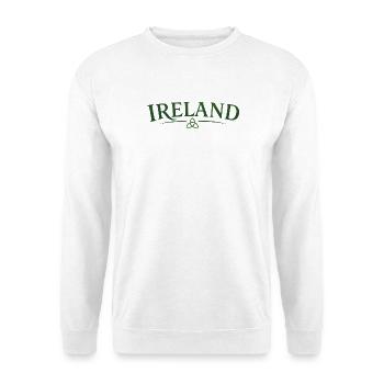Ireland - Irland - irisch - Dublin - Ire - Unisex Pullover - Weiß - Vorne - Alina (178cm) & Michal (187cm)