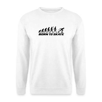 Born to Skate Evolution Inline Skater - Unisex Pullover - Weiß - Vorne - Alina (178cm) & Michal (187cm)