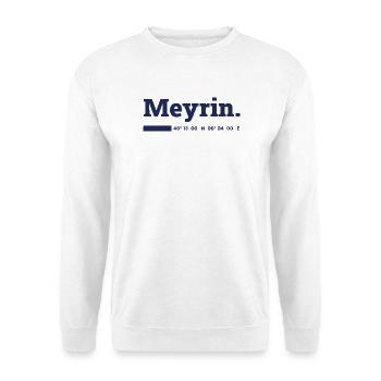 Meyrin Koordinaten - Unisex Pullover - Weiß - Vorne - Alina (178cm) & Michal (187cm)