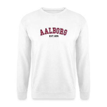 Aalborg gegründet 1976 – Geburtstag - Unisex Pullover - Weiß - Vorne - Alina (178cm) & Michal (187cm)