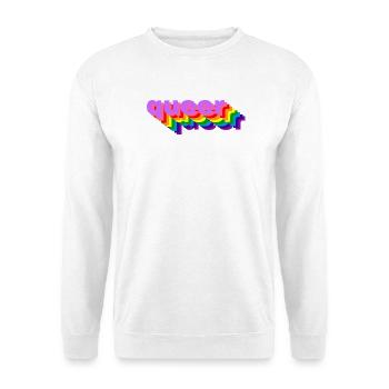 3D-queer - Unisex Pullover - Weiß - Vorne - Alina (178cm) & Michal (187cm)