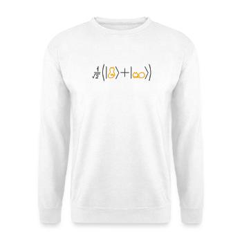 Keine Katzen wurden verletzt (für helle Hintergründe) - Unisex Pullover - Weiß - Vorne - Alina (178cm) & Michal (187cm)