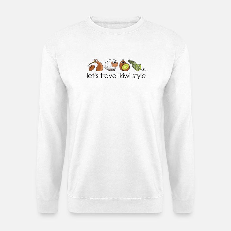 Neuseeland Icons Cartoons - Unisex Pullover - Weiß