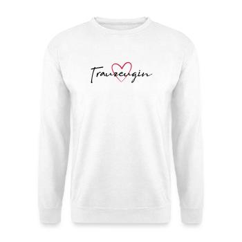 Trauzeugin Herz Junggesellinnenabschied - Unisex Pullover - Weiß - Vorne