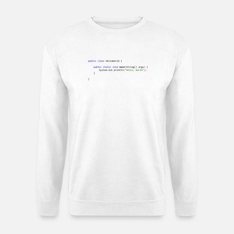 Hello World in Java - Unisex Sweatshirt - white