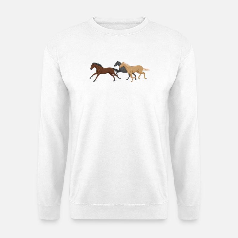 Three Horses - Unisex Sweatshirt - white