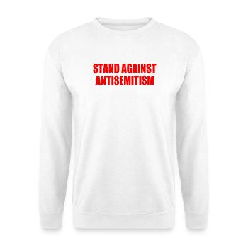 stand against antisemitism - Unisex Pullover - Weiß - Vorne