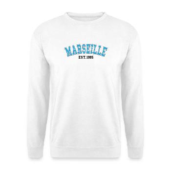Marseille Est.1995 - Sweat-shirt Unisexe - blanc - Devant