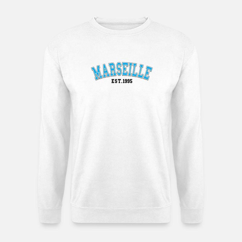 Marseille Est.1995 - Unisex Pullover - Weiß