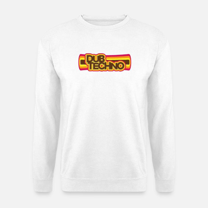 Dub Techno Retro Psychedelia - Unisex Pullover - Weiß