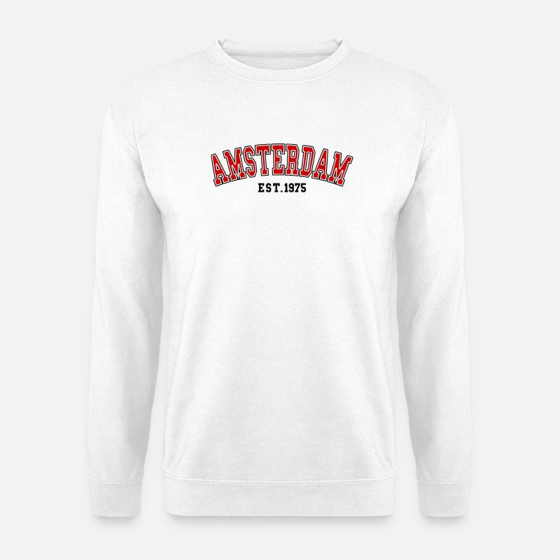 Amsterdam Est.1975 - Unisex Pullover - Weiß