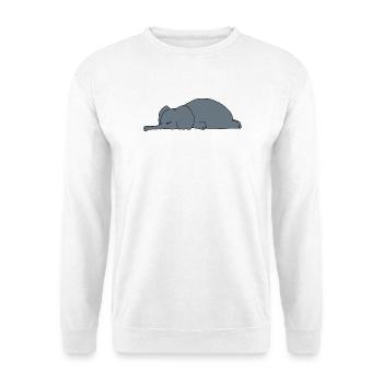 Éléphant paresseux qui fait la sieste, animal drôle et endormi - Sweat-shirt Unisexe - blanc - Devant