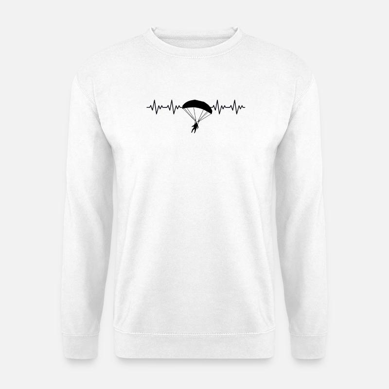 Gleitschirm Fliegen Paragliding EKG - Unisex Pullover - Weiß
