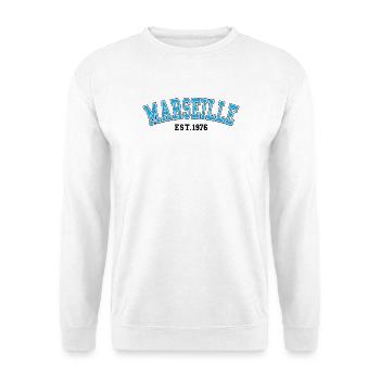 Marseille fondée en 1976 - Sweat-shirt Unisexe - blanc - Devant