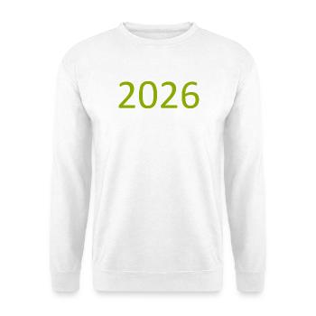 Conception de gabarit pour l’anniversaire vert 2026 - Sweat-shirt Unisexe - blanc - Devant