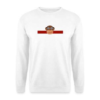 BRILL - AFFE - Unisex Pullover - Weiß - Vorne
