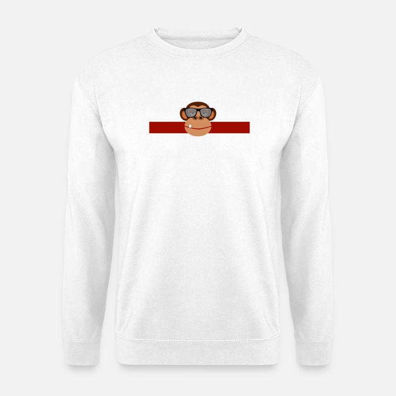 BRILL - AFFE - Unisex Pullover - Weiß