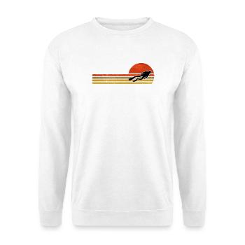 Retro Sunset Jump Figure - Unisex Sweatshirt - white - Front