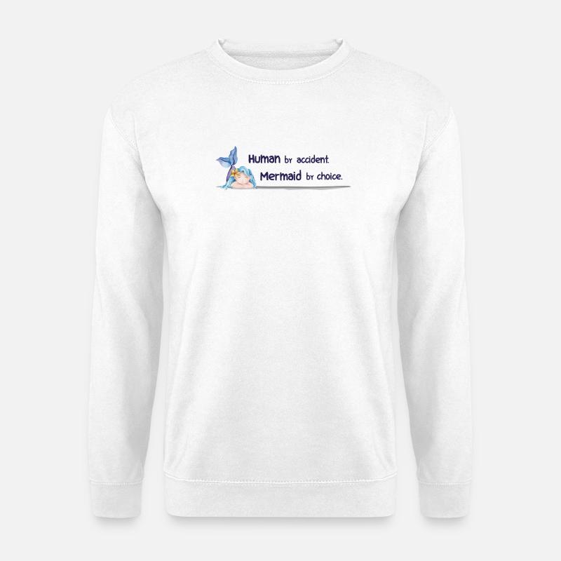 Havfrue efter eget valg – Magisk akvarel-udtryk - Unisex sweater - hvid