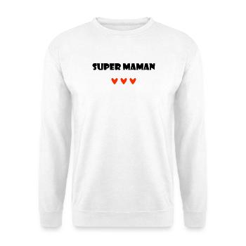 SUPER MOM. MOTHER'S DAY. HAPPY MOTHER'S DAY - Unisex Sweatshirt - white - Front