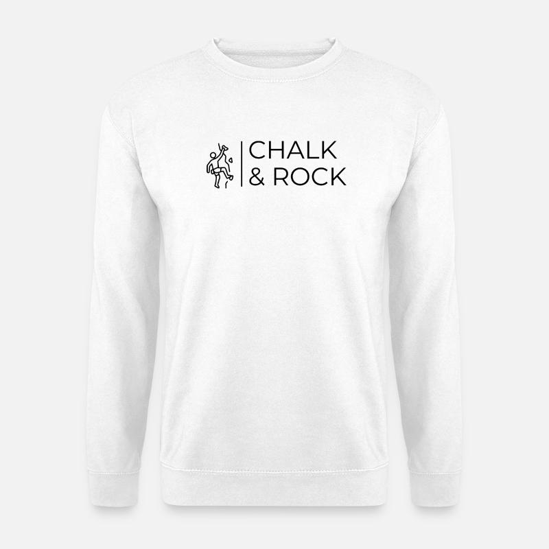 Chalk & Rock - Boulder T Shirt Design - Unisex Sweatshirt - white