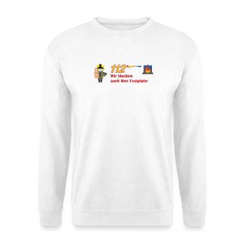 Wir löschen auch ihre Festplatte - Feuerwehr - Unisex Pullover - Weiß - Vorne