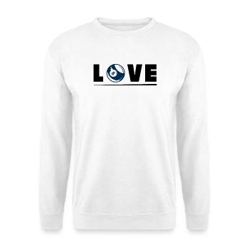 Love Pool 8 Ball Billiards Lover Design - Unisex Pullover - Weiß - Vorne - Alina (178cm) & Michal (187cm)