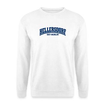 Hellersdorf - Ost-Berlin - Bezirk - Deutschland - Unisex Pullover - Weiß - Vorne - Alina (178cm) & Michal (187cm)