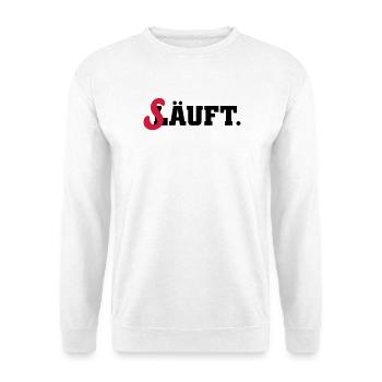 läuft säuft - Unisex Pullover - Weiß - Vorne