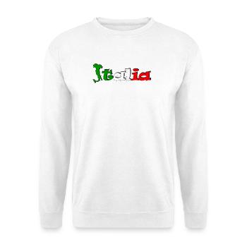 T-shirt logo Italia - Sweat-shirt Unisexe - blanc - Devant