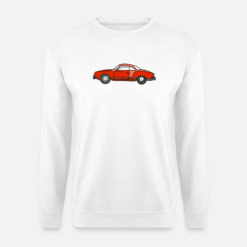 Roter Oldtimer Seitenansicht - Unisex Pullover - Weiß