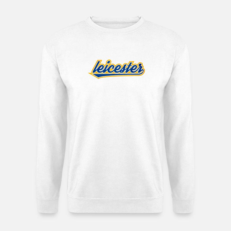 Leicester Script Swoosh auf Kleidung - Unisex Pullover - Weiß