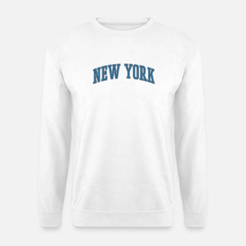 New York Arc-Schriftzug - Unisex Pullover - Weiß