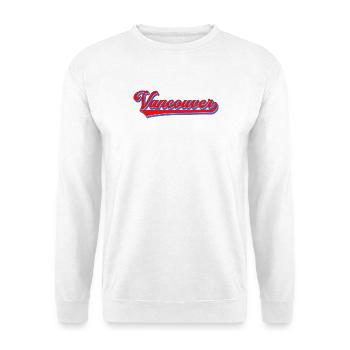 Lettrage de Vancouver Style rétro - Sweat-shirt Unisexe - blanc - Devant