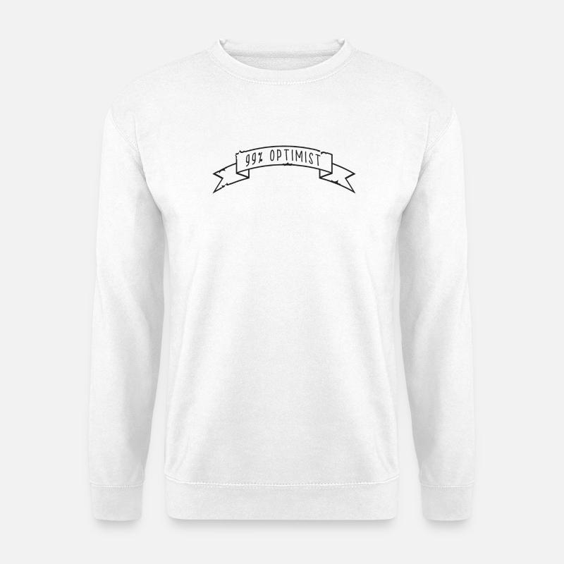 99% OPTIMIST Banderole - Unisex Pullover - Weiß