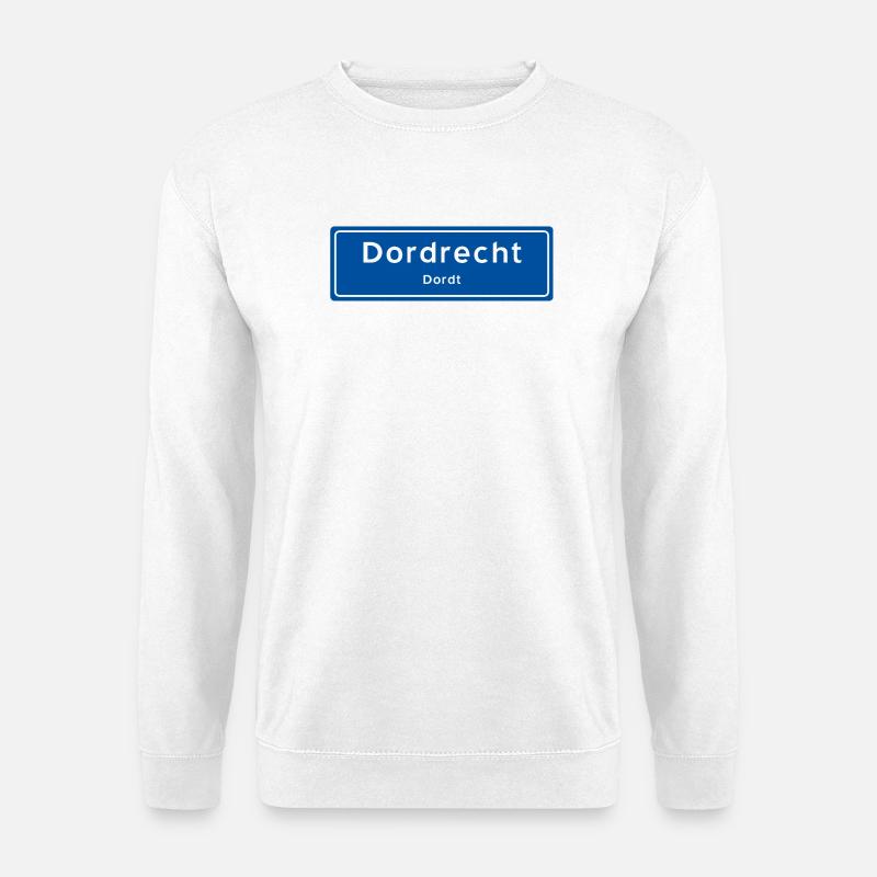 Ortsschild Dordrecht - Unisex Pullover - Weiß