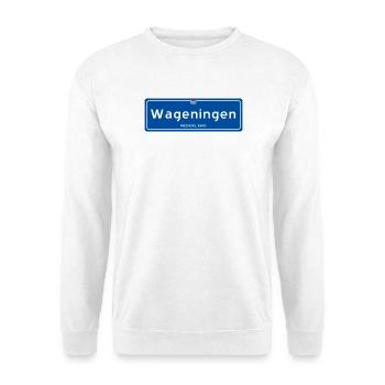 Ortsschild von Wageningen - Unisex Pullover - Weiß - Vorne