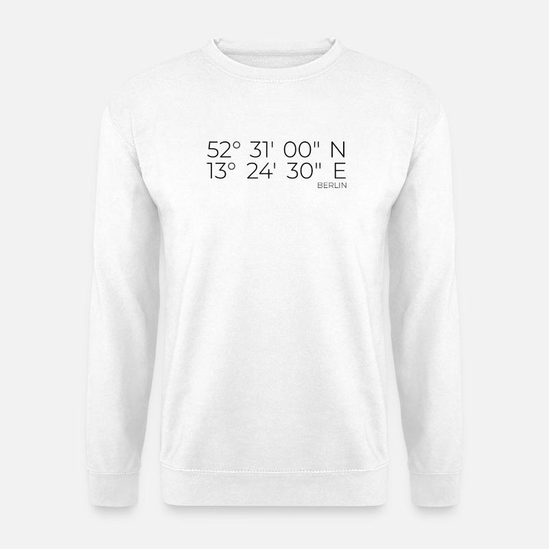 Koordinaten Berlin - Unisex Pullover - Weiß