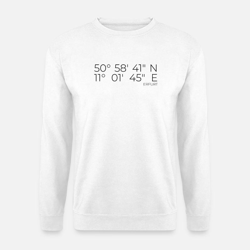 Koordinaten Erfurt - Unisex Pullover - Weiß