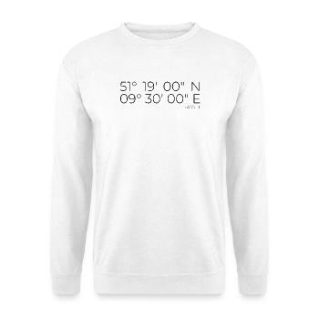 coordinates Kassel - Unisex Sweatshirt - white - Front