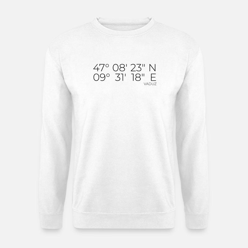 Coordinates Vaduz Liechtenstein - Unisex Sweatshirt - white