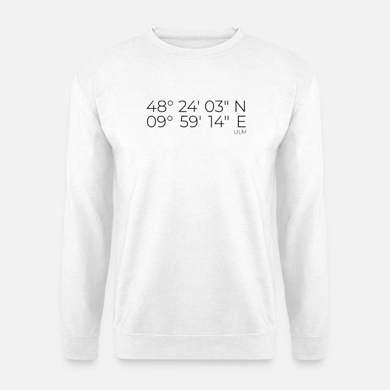 Koordinaten Ulm - Unisex Pullover - Weiß