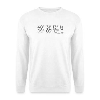 Koordinaten Tübingen - Unisex Pullover - Weiß - Vorne