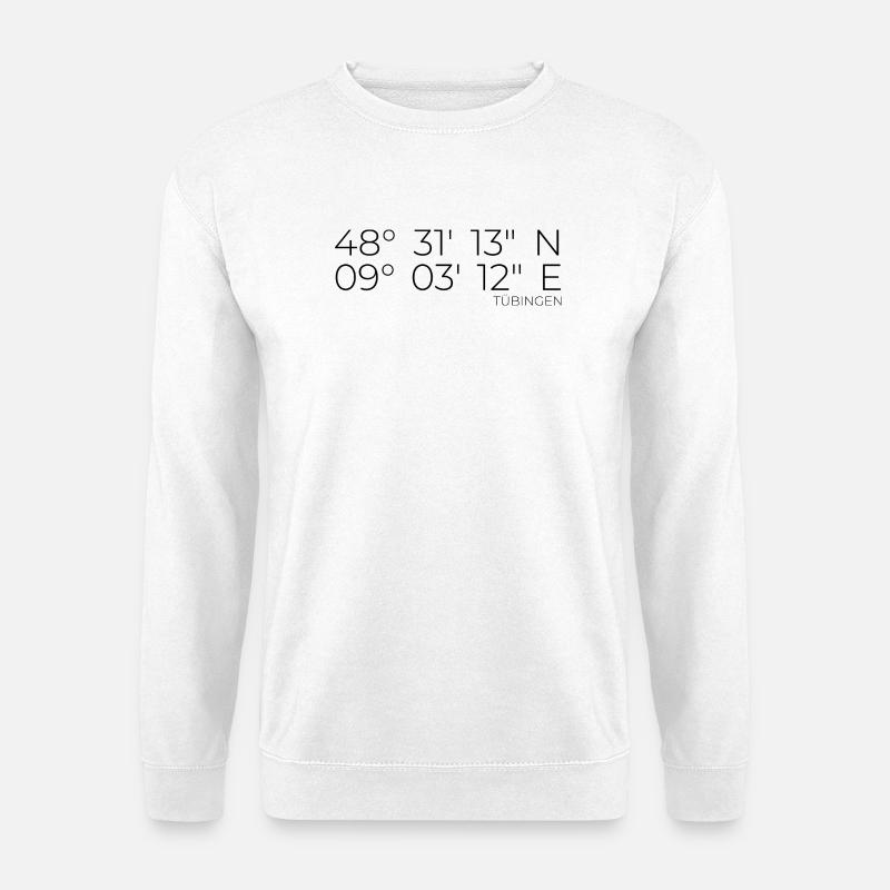 Koordinaten Tübingen - Unisex Pullover - Weiß