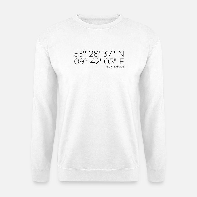 Koordinaten Buxtehude - Unisex Pullover - Weiß